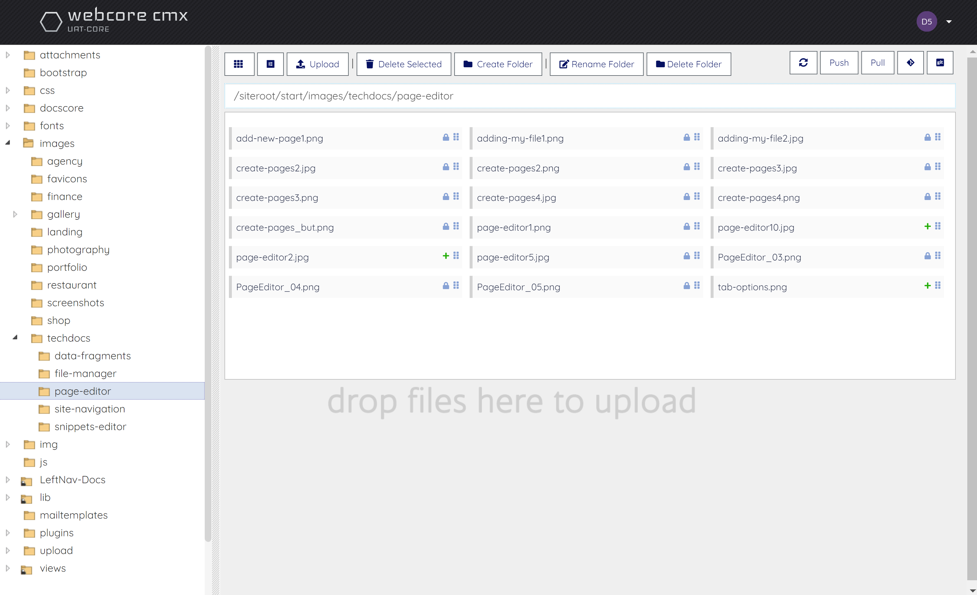 File Manager - Webcore CMX