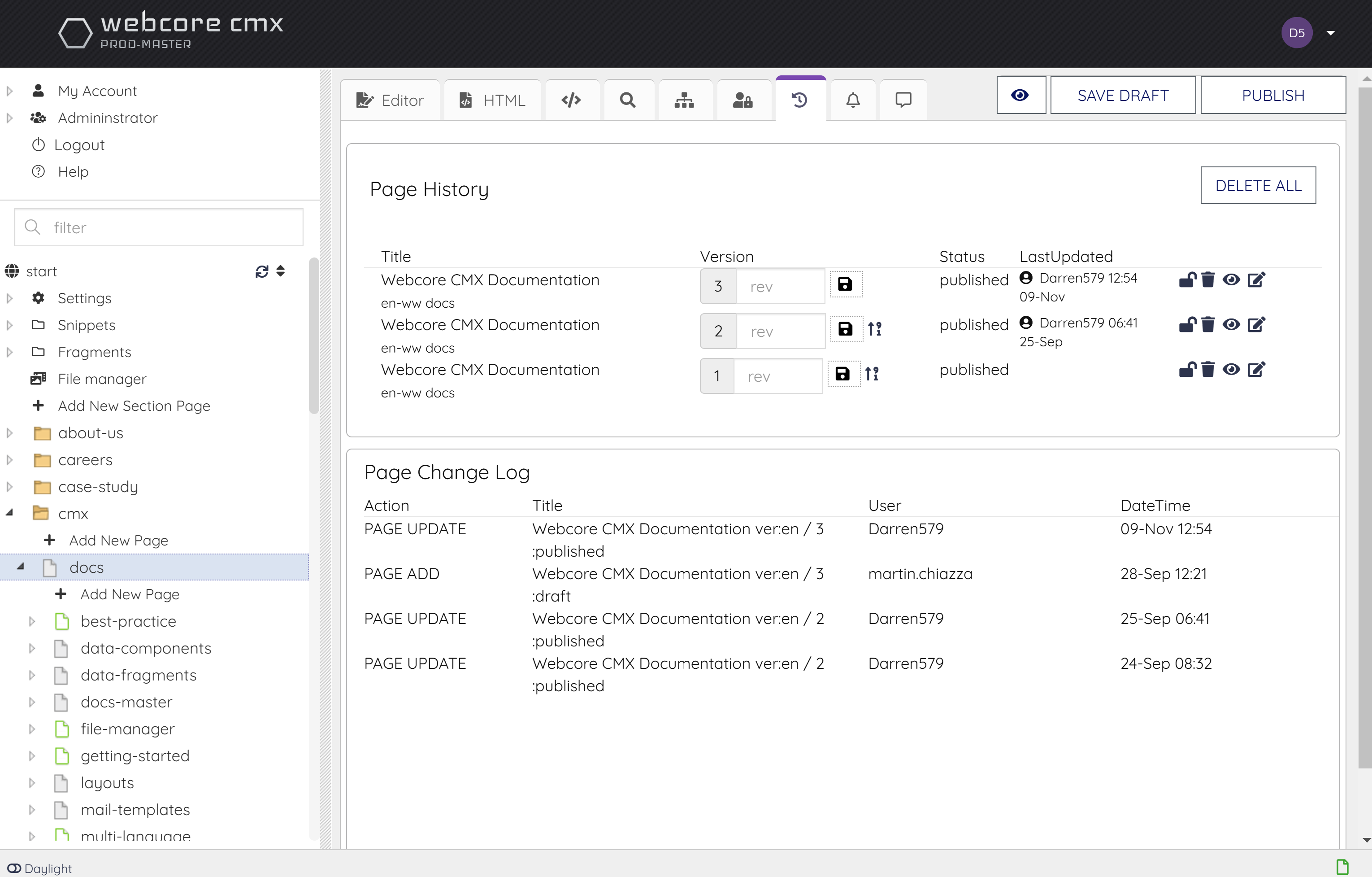 webcore cmx smart portal editor