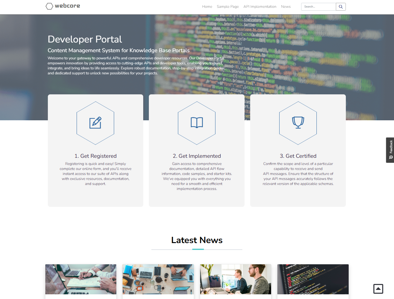 webcore cmx smart portal editor