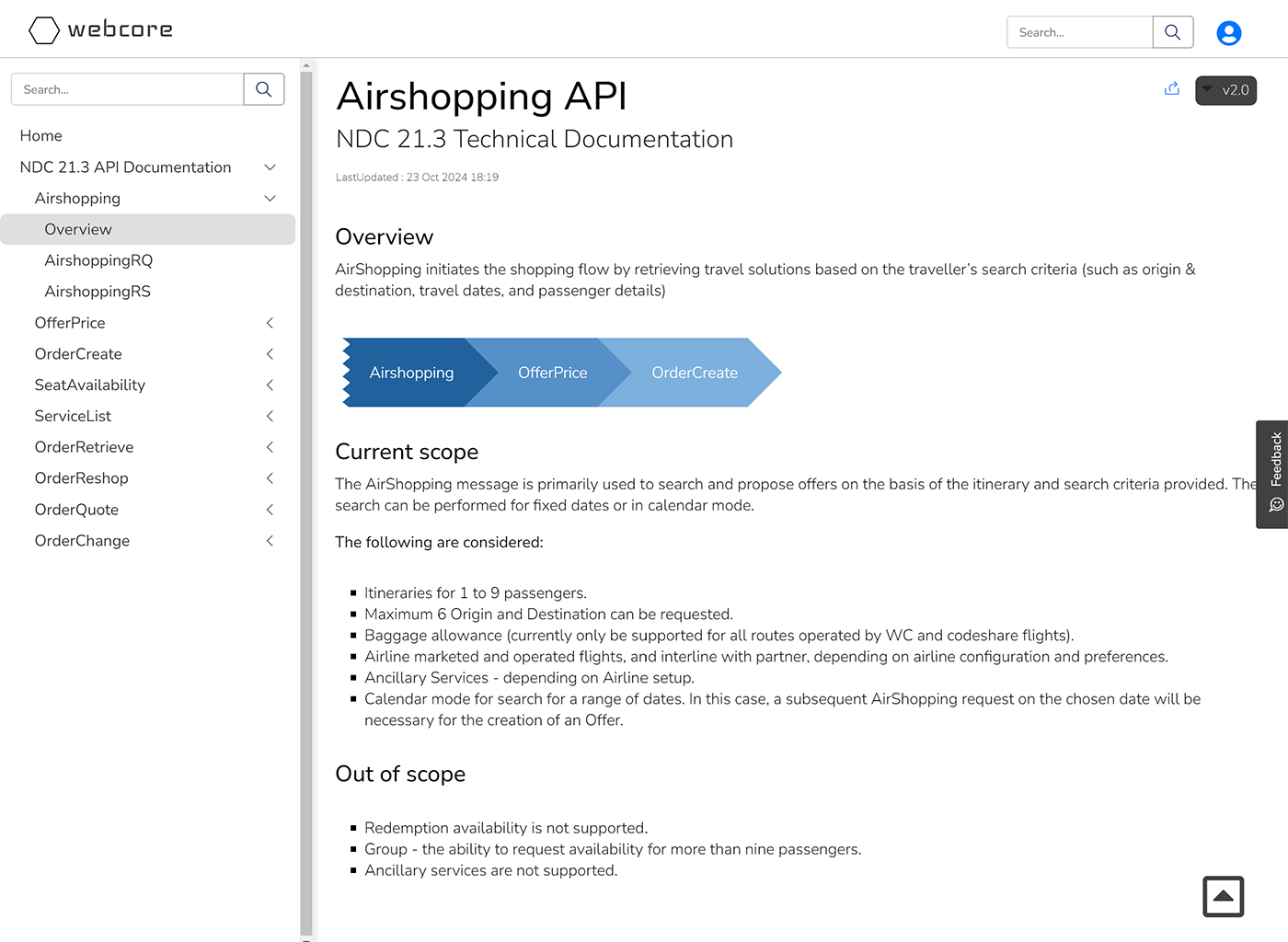 Webcore NDC Developer Portal Pro Implementation